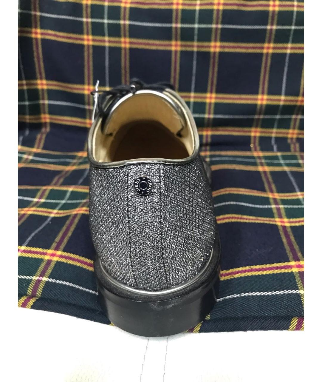JIMMY CHOO Серебряные кожаные ботинки, фото 4