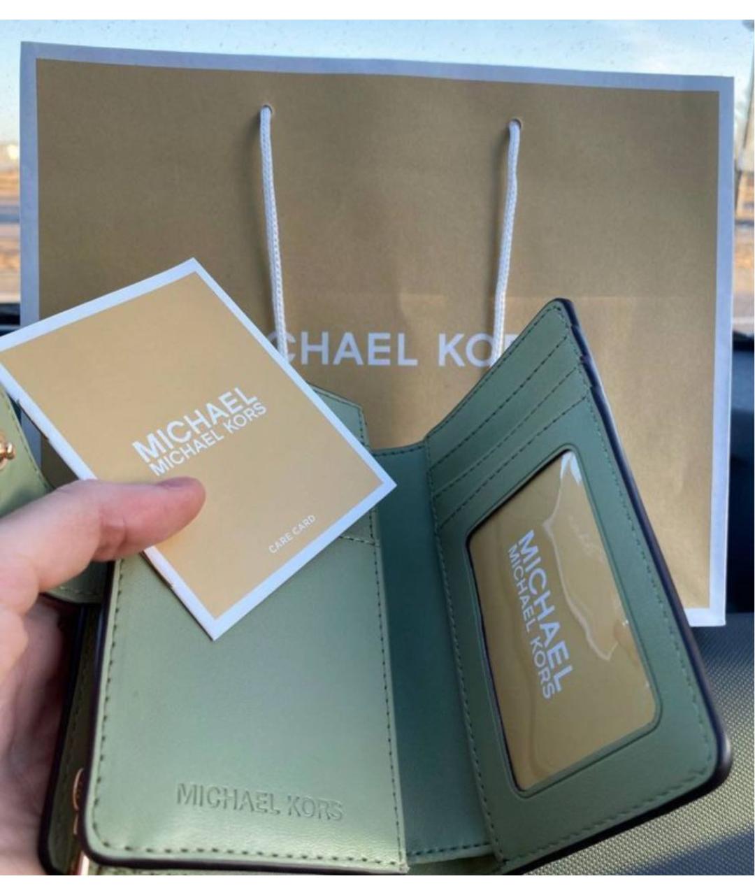 MICHAEL MICHAEL KORS Коричневый кошелек, фото 7