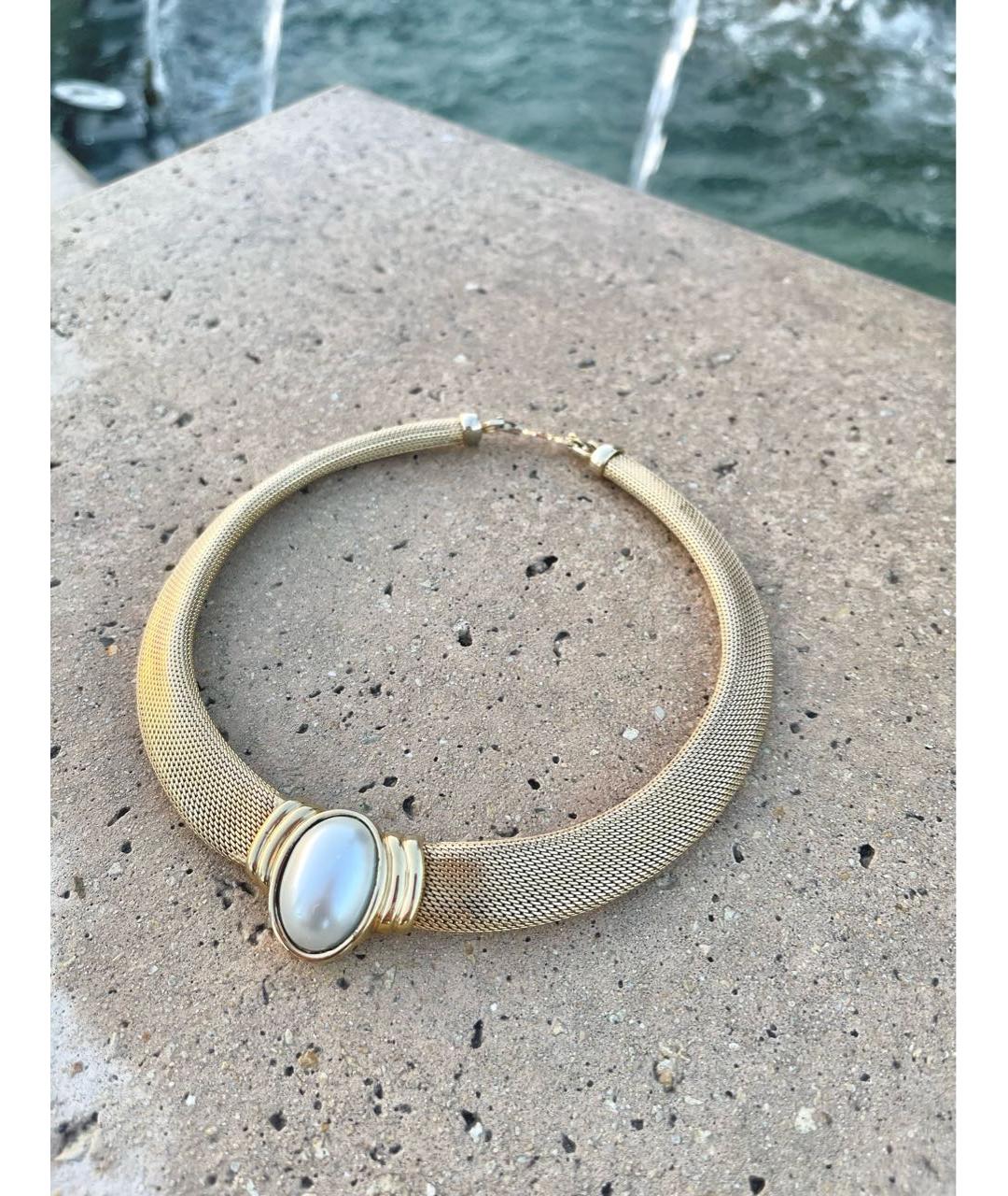 CHRISTIAN DIOR Золотое позолоченное колье, фото 3