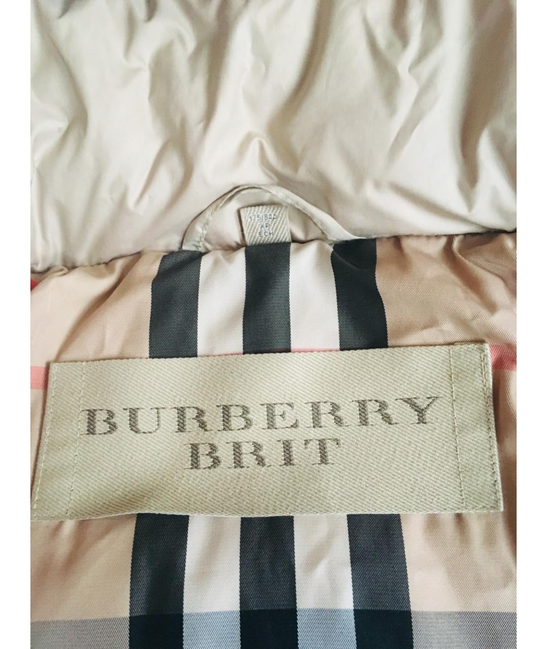 BURBERRY BRIT Бежевый пуховик, фото 6