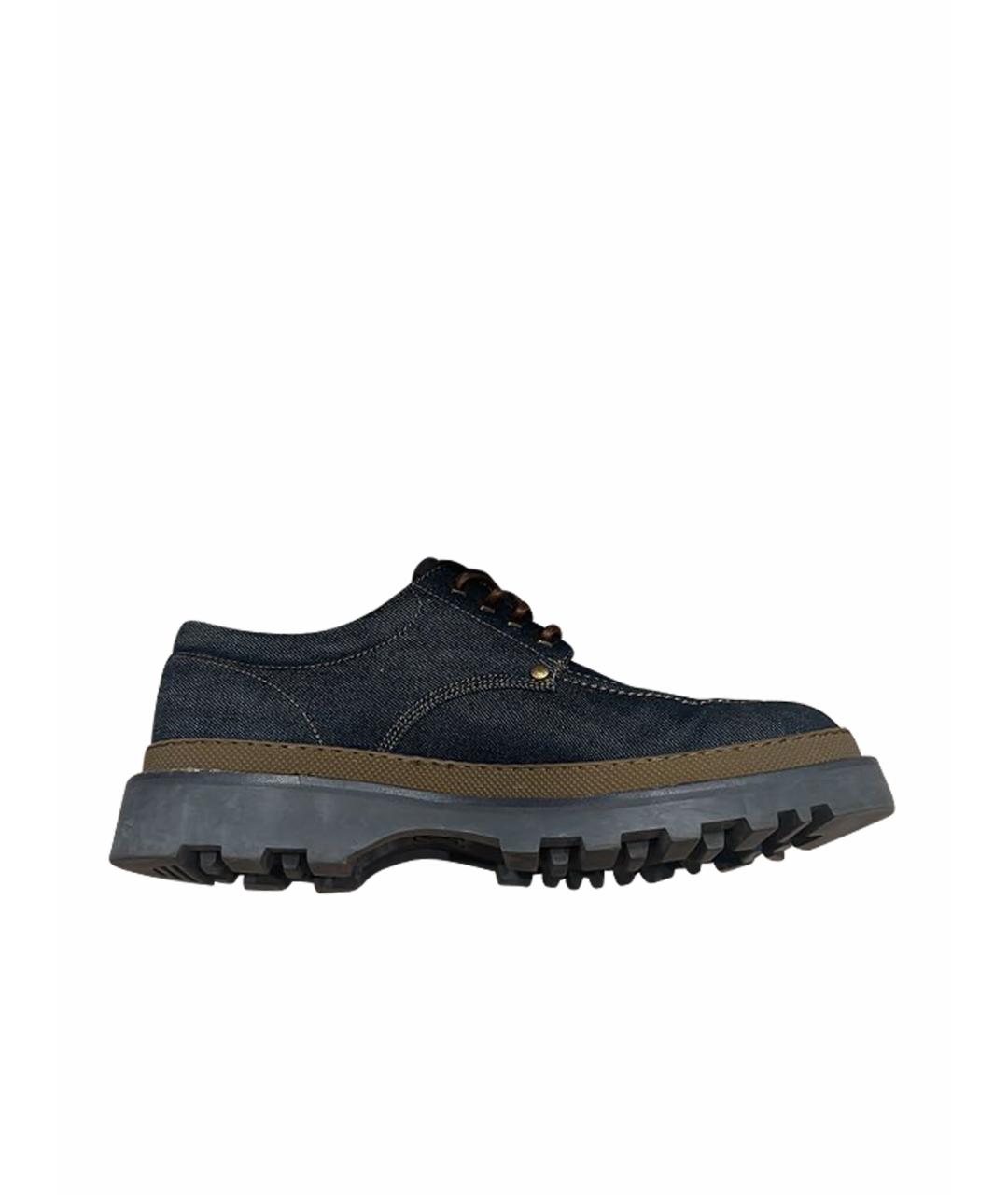 LOUIS VUITTON PRE-OWNED Темно-синие высокие ботинки, фото 1