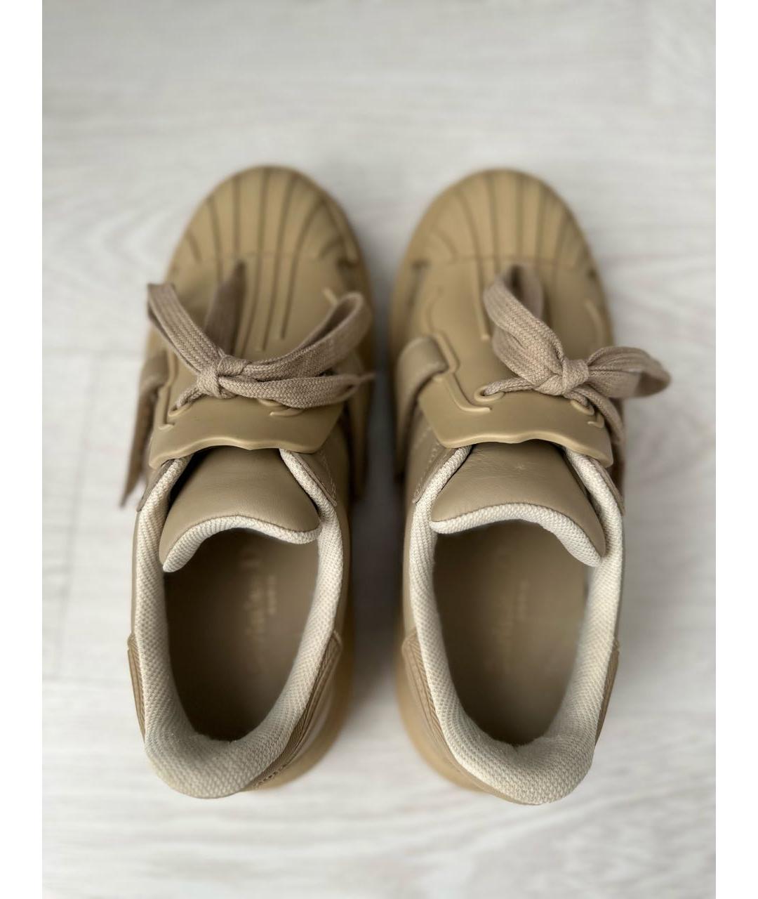 CHRISTIAN DIOR Бежевые кожаные кроссовки, фото 3