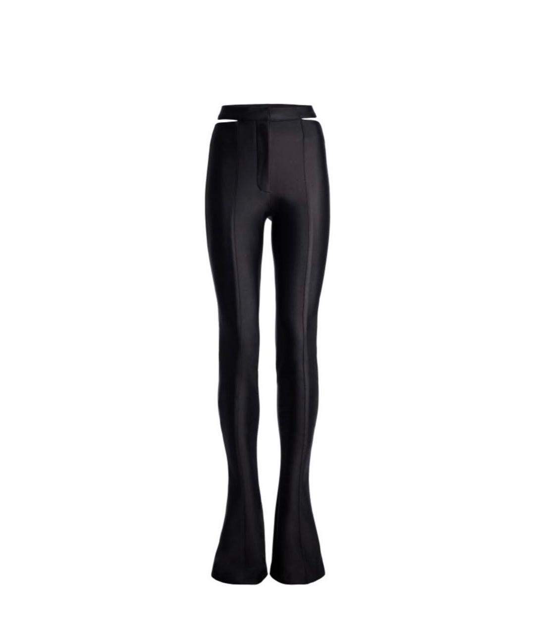 MUGLER Черные синтетические брюки узкие, фото 1