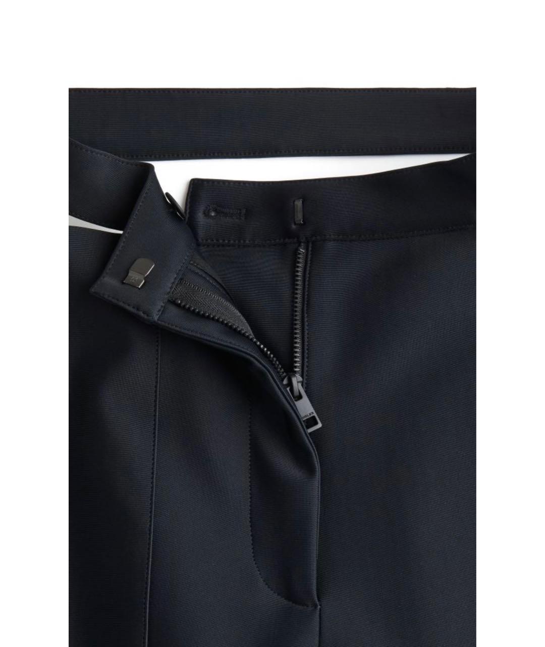 MUGLER Черные синтетические брюки узкие, фото 3