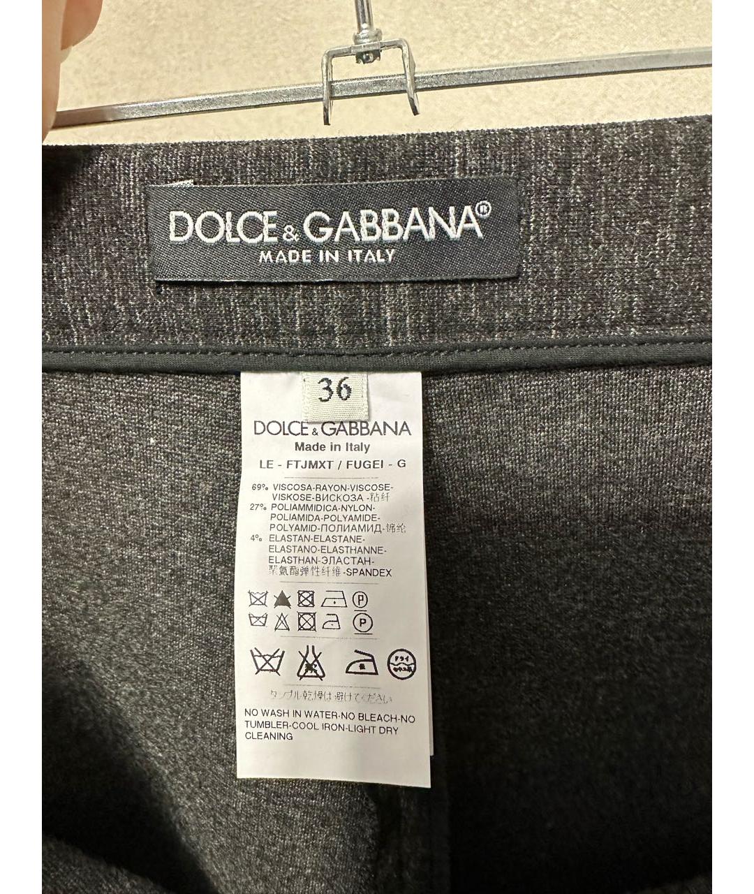 DOLCE&GABBANA Антрацитовые леггинсы и велосипедки, фото 4