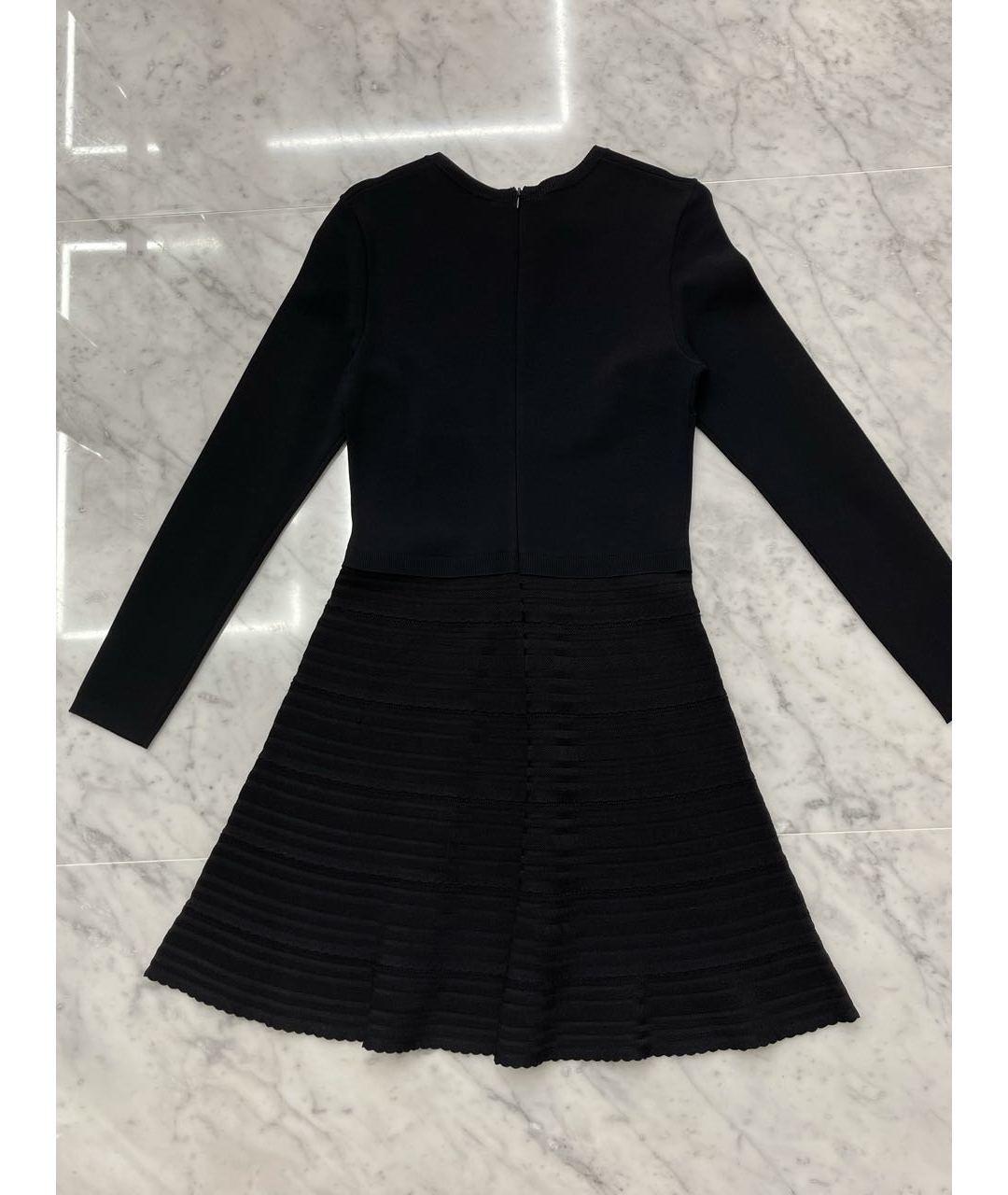 VALENTINO Черное полиамидовое повседневное платье, фото 2