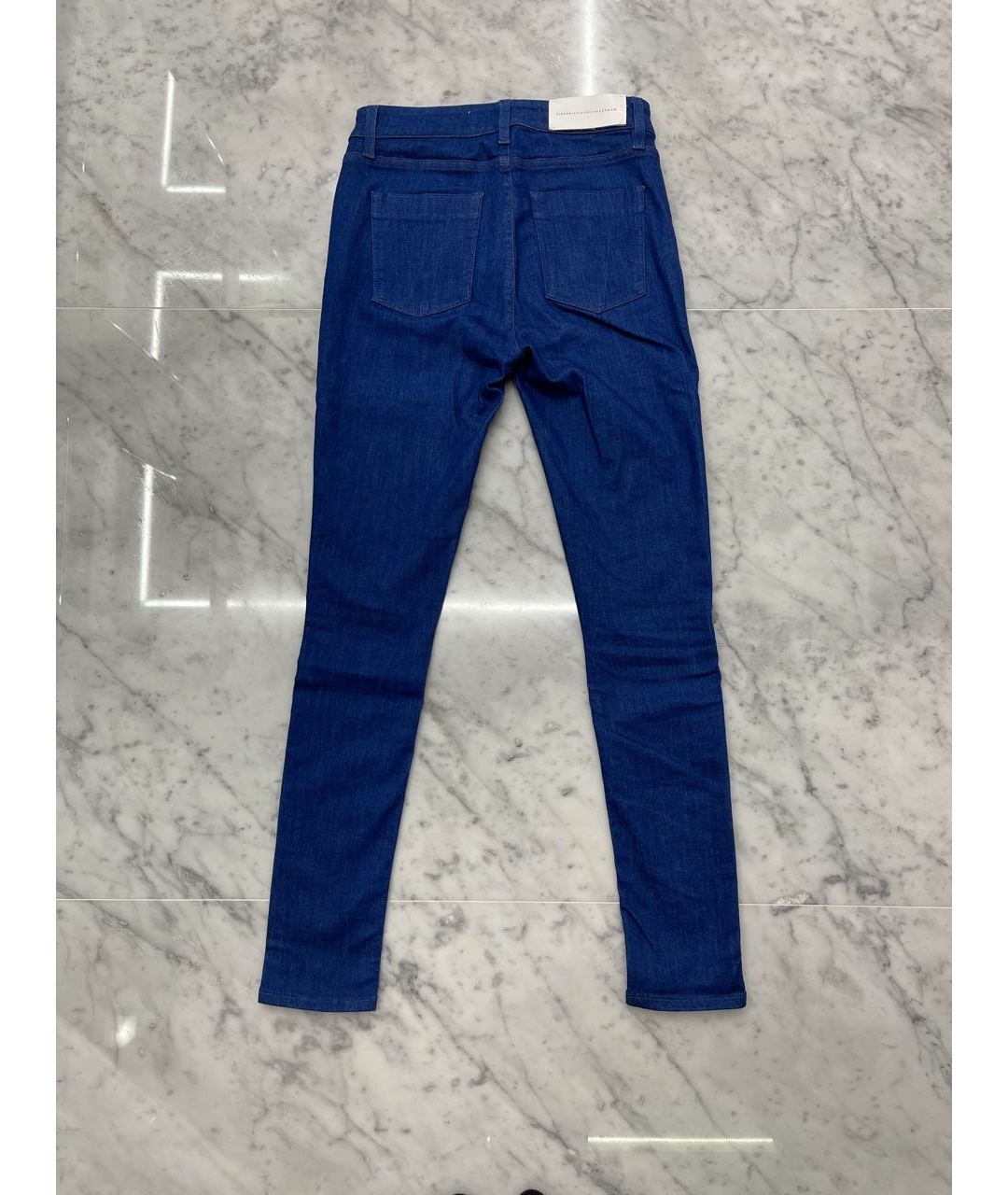 VICTORIA BECKHAM Синие хлопковые прямые джинсы, фото 2