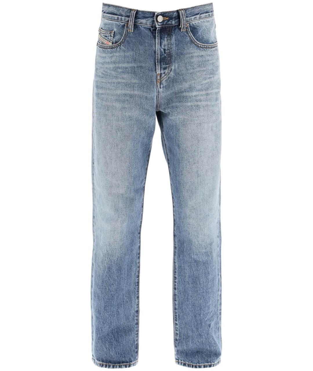 DIESEL Синие хлопковые прямые джинсы, фото 2