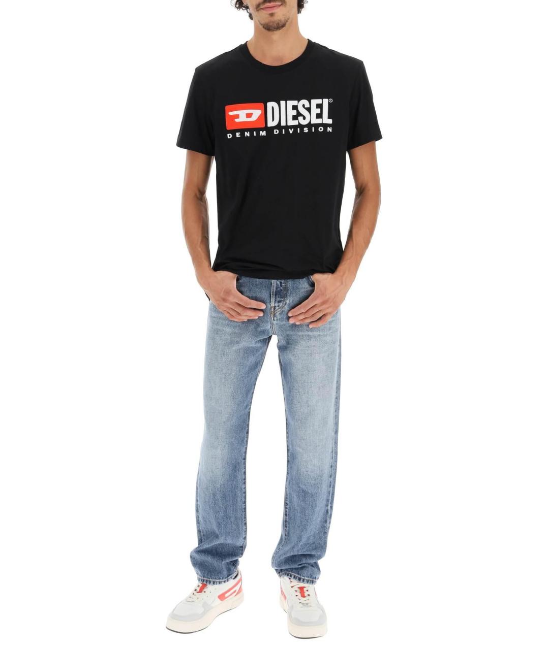 DIESEL Синие хлопковые прямые джинсы, фото 4