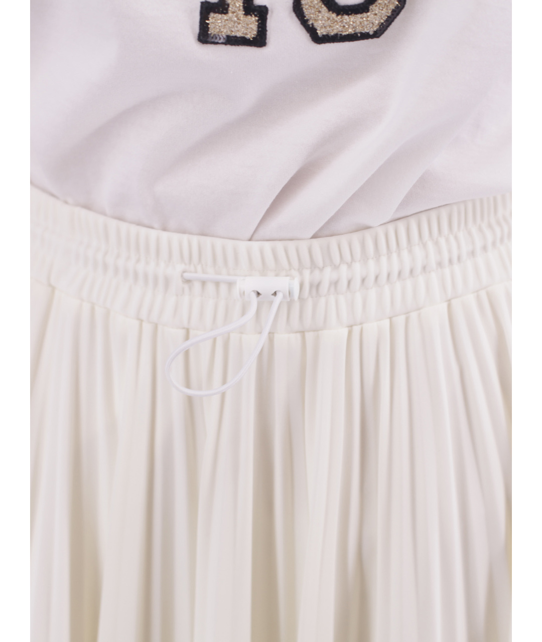 VALENTINO Белая хлопко-эластановая юбка миди, фото 4