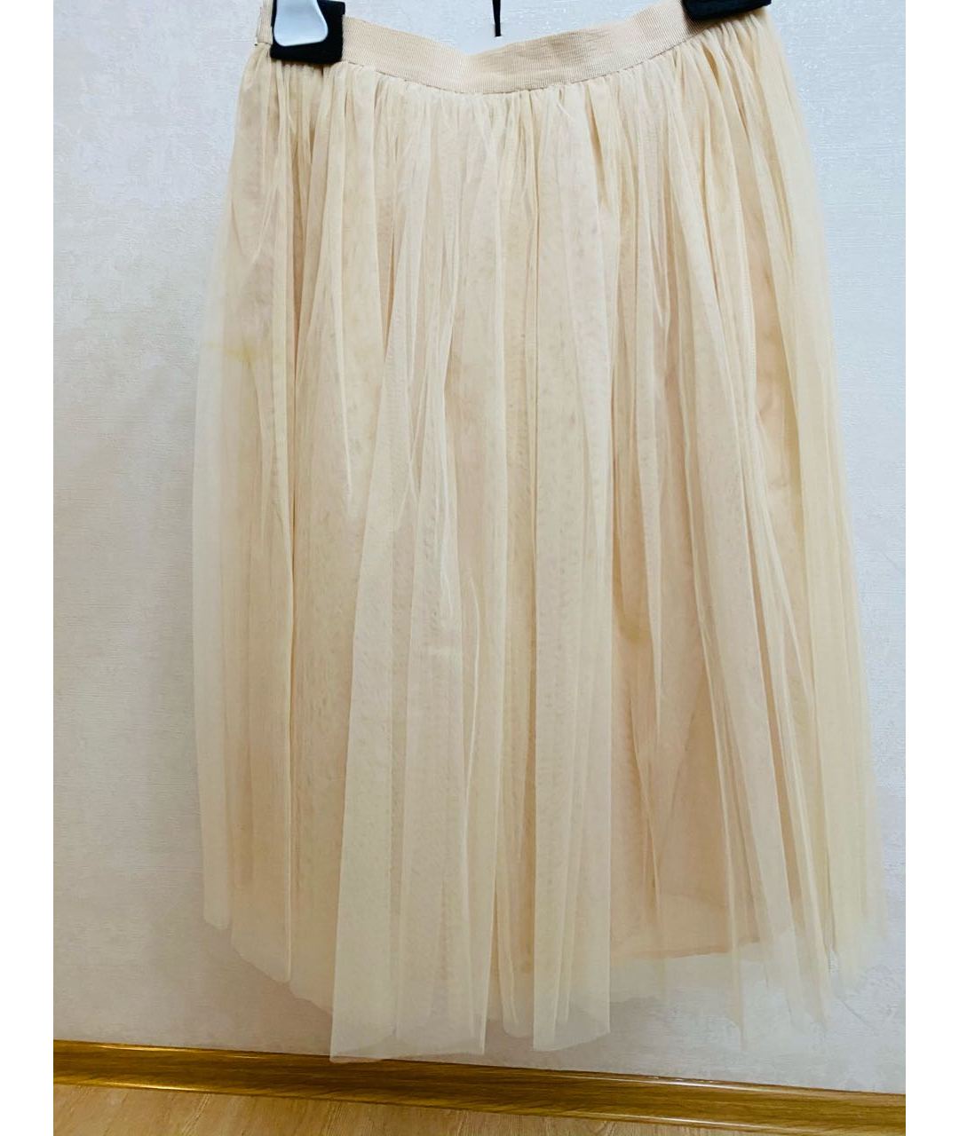 BLUGIRL Бежевая сетчатая юбка миди, фото 3