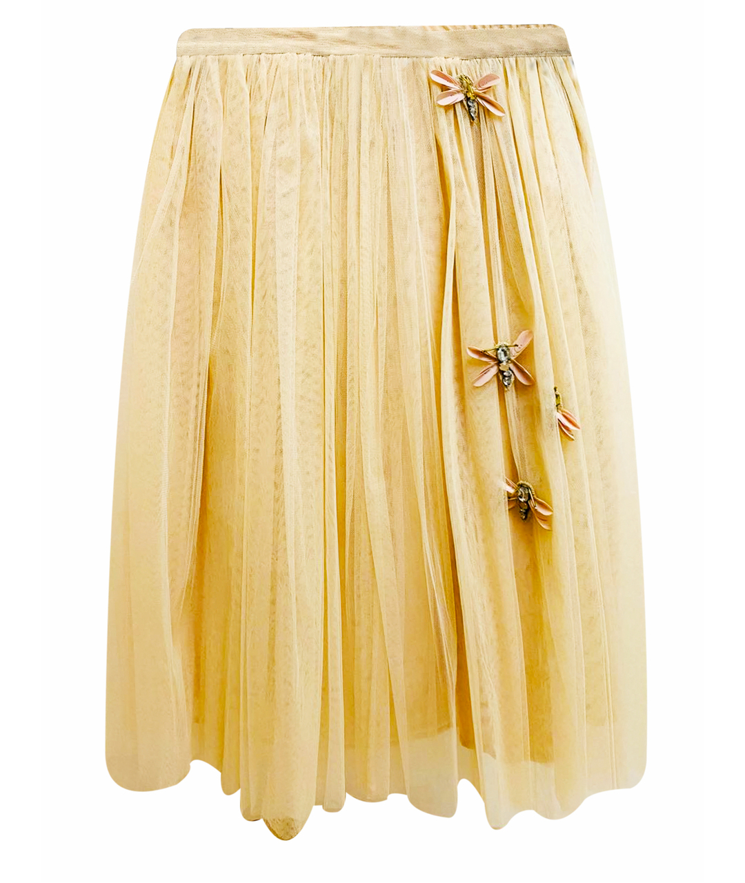 BLUGIRL Бежевая сетчатая юбка миди, фото 1