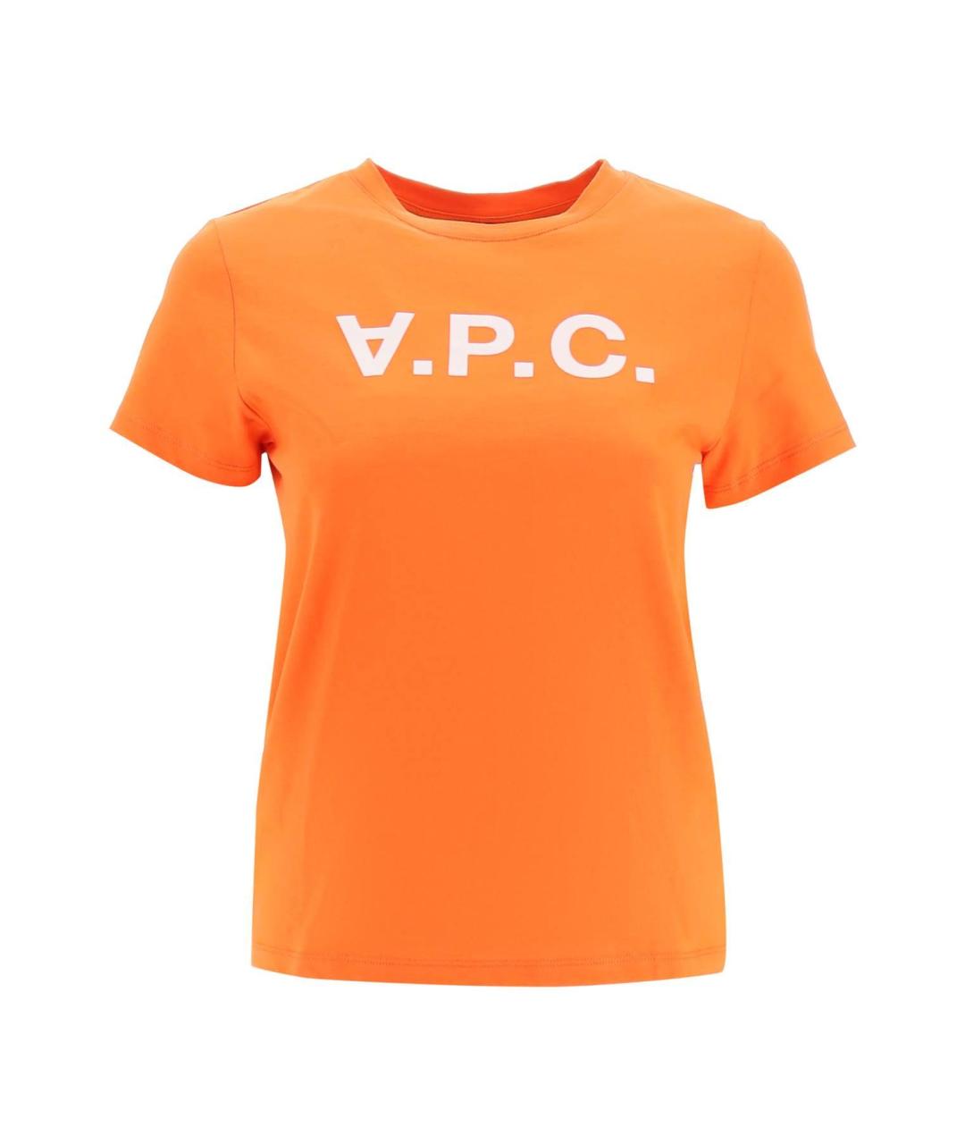 A.P.C. Оранжевая хлопковая футболка, фото 2