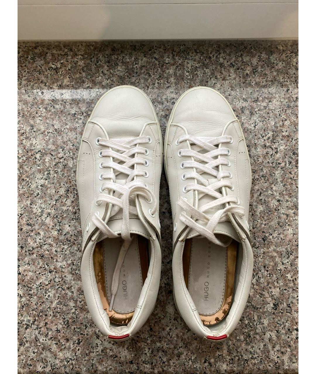 HUGO BOSS Белые кожаные кроссовки, фото 3