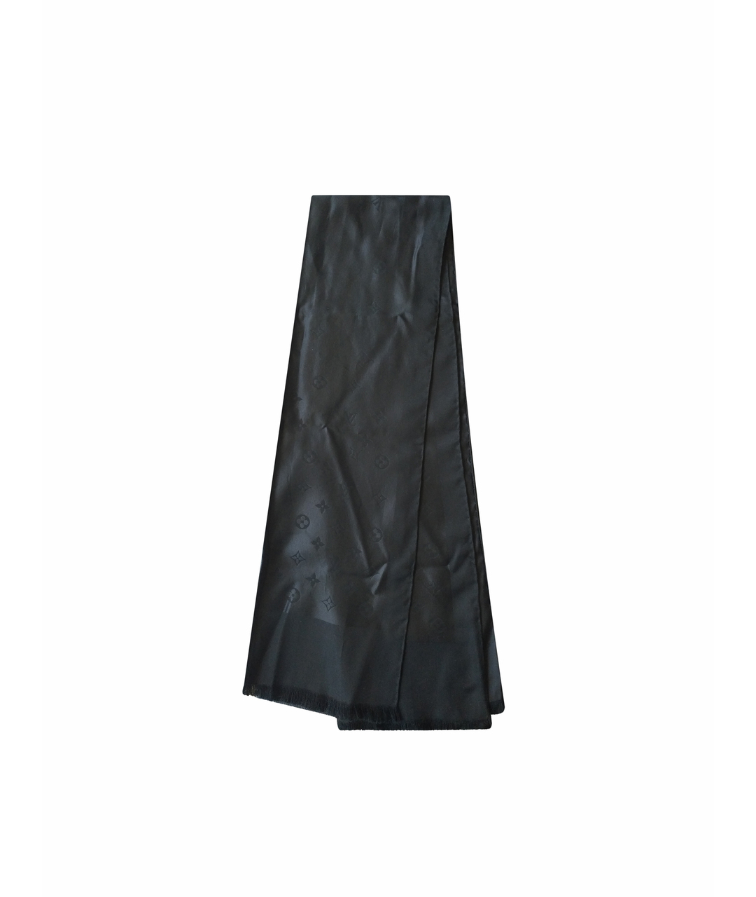 LOUIS VUITTON PRE-OWNED Черный шелковый шарф, фото 1