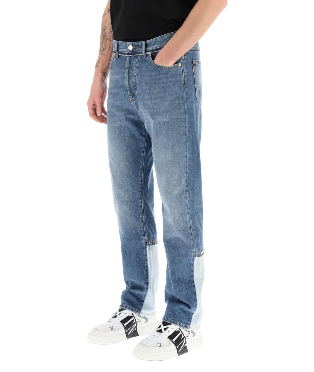 VALENTINO Синие хлопковые прямые джинсы, фото 6