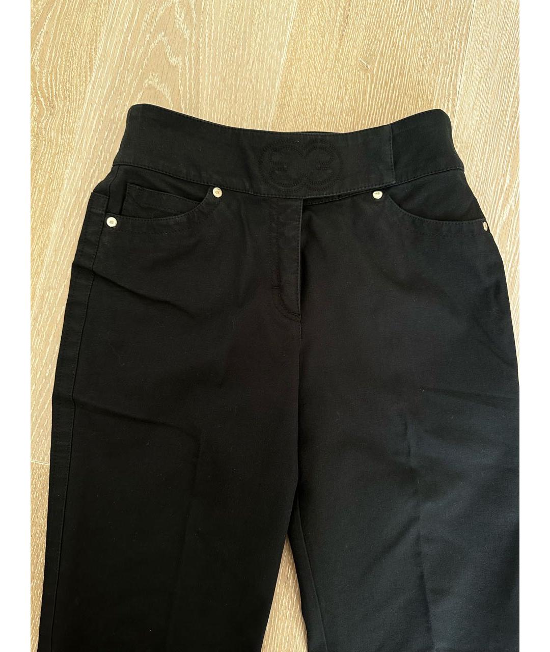 ESCADA Черные хлопковые брюки широкие, фото 4
