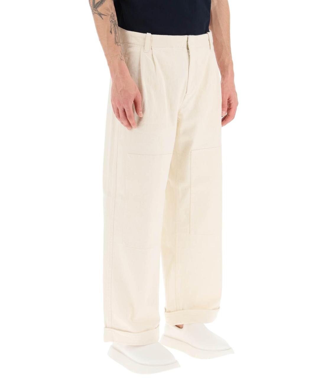 ETRO Белые хлопковые повседневные брюки, фото 6