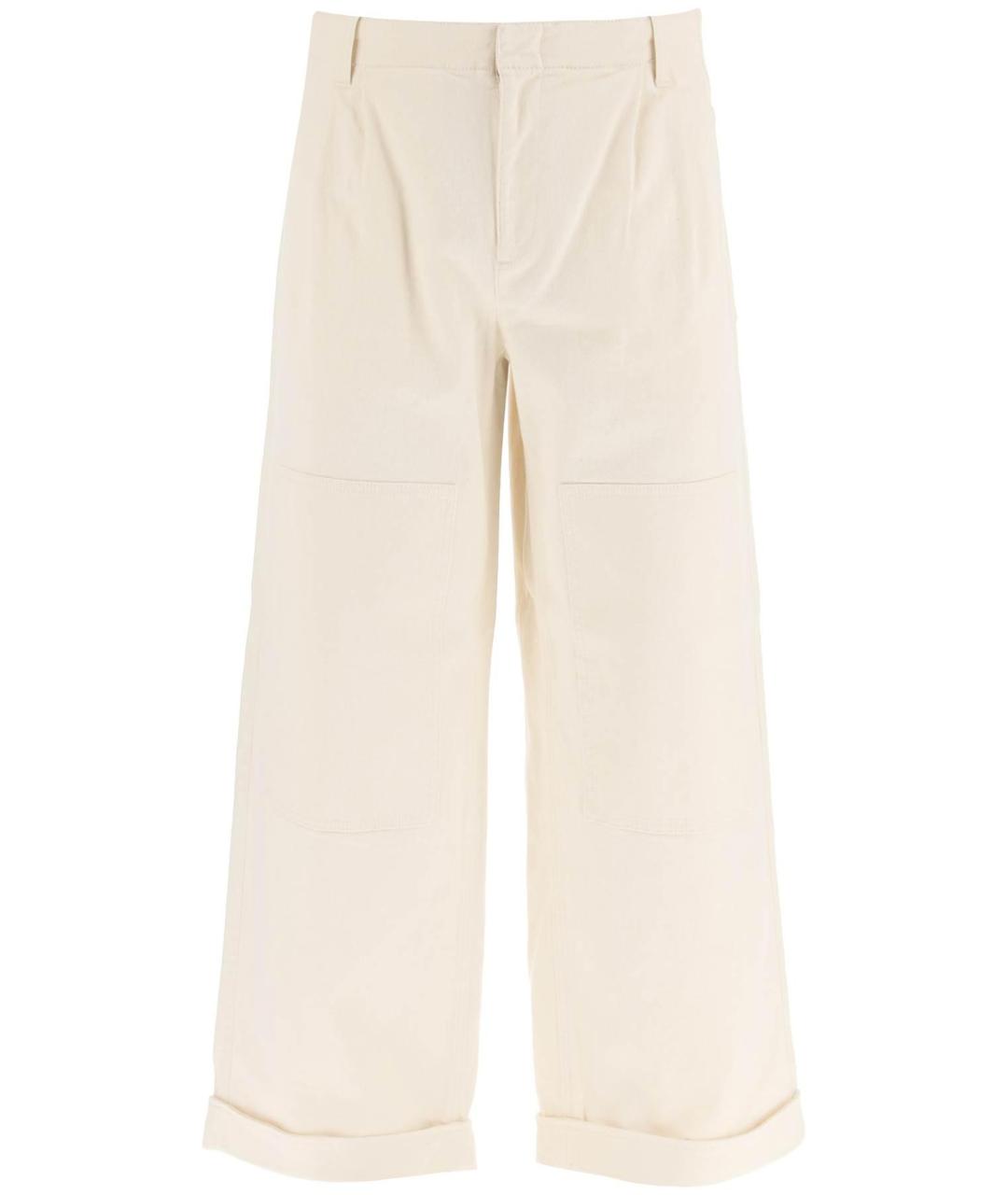 ETRO Белые хлопковые повседневные брюки, фото 2