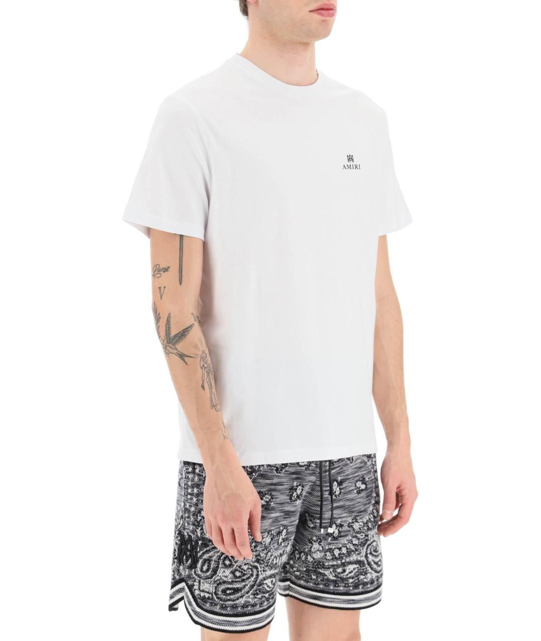 AMIRI Белая хлопковая футболка, фото 6