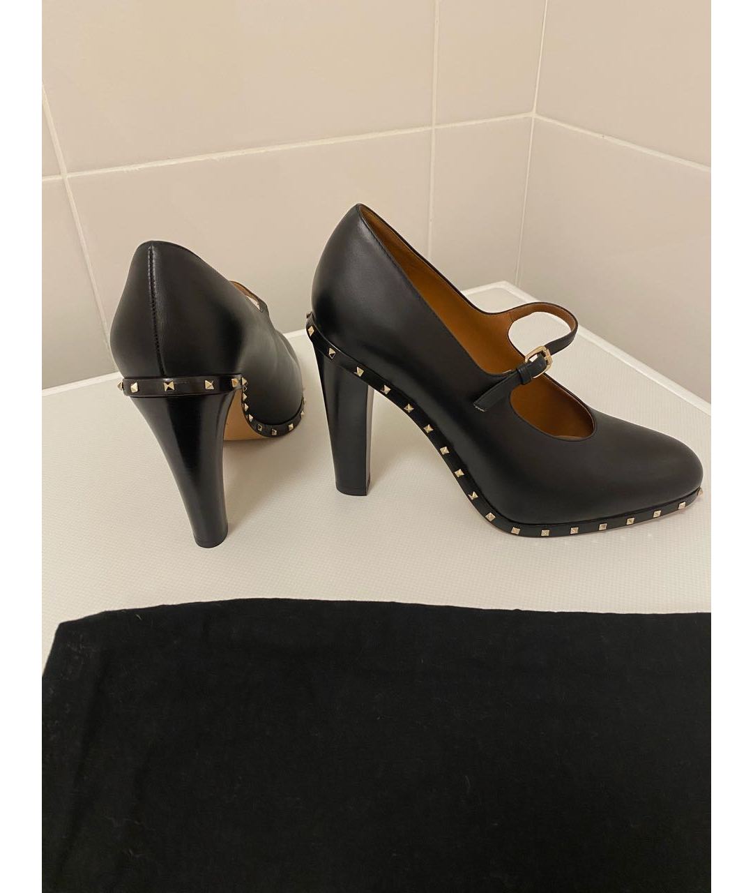 VALENTINO GARAVANI Черные кожаные туфли, фото 7
