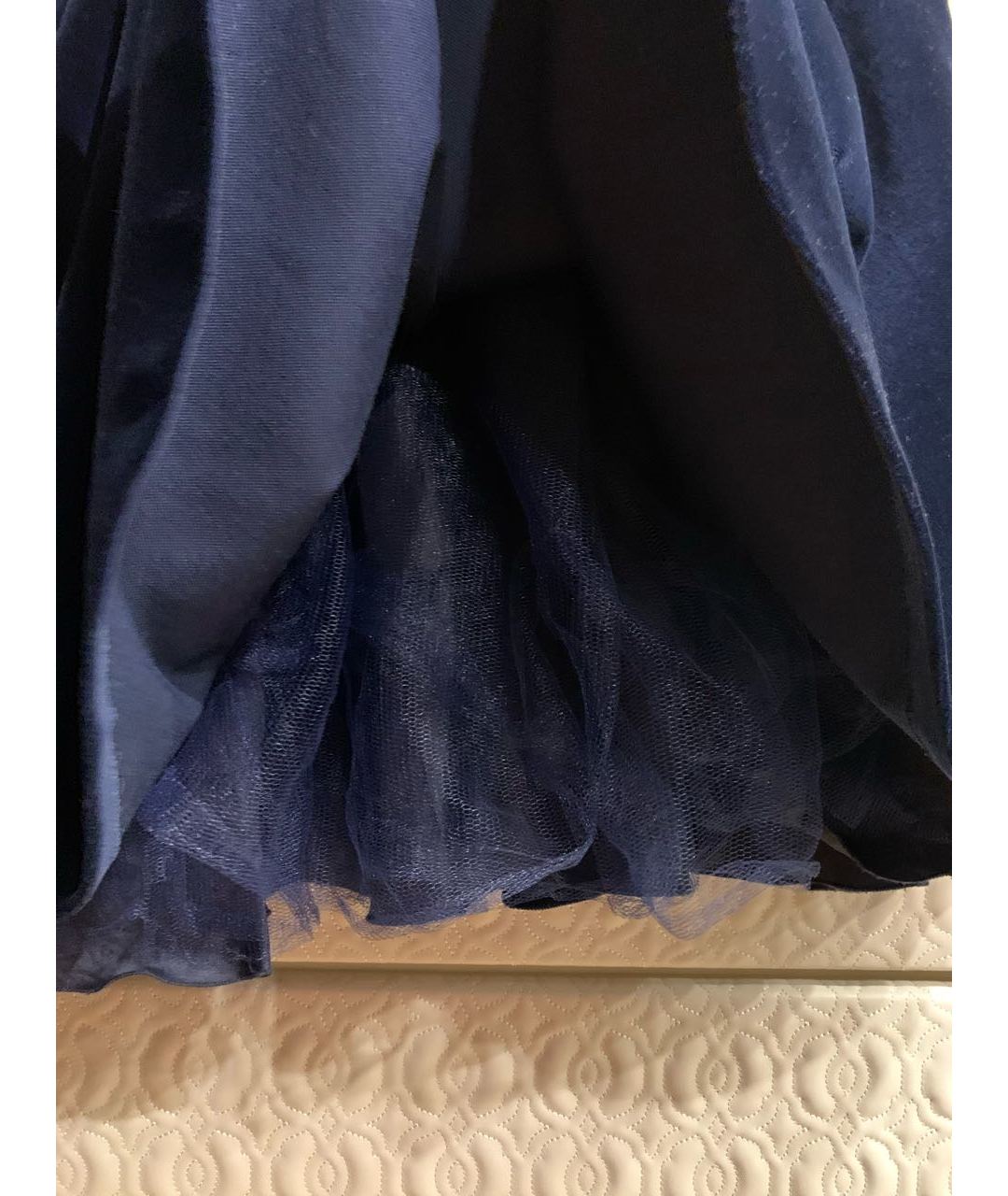 GIANFRANCO FERRE Синяя бархатная юбка, фото 4