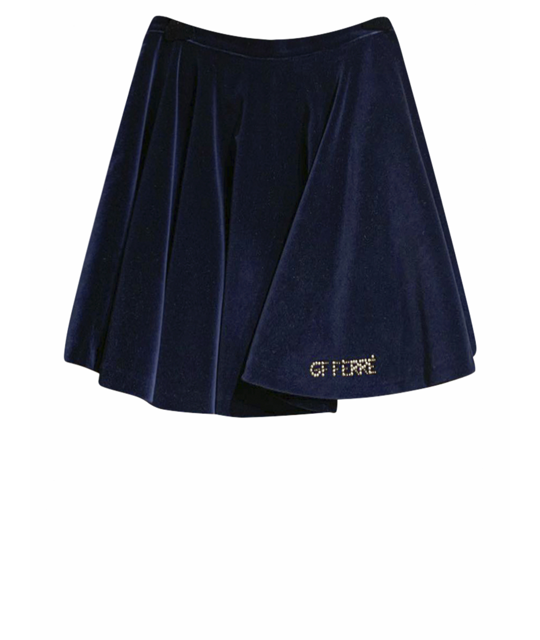 GIANFRANCO FERRE Синяя бархатная юбка, фото 1