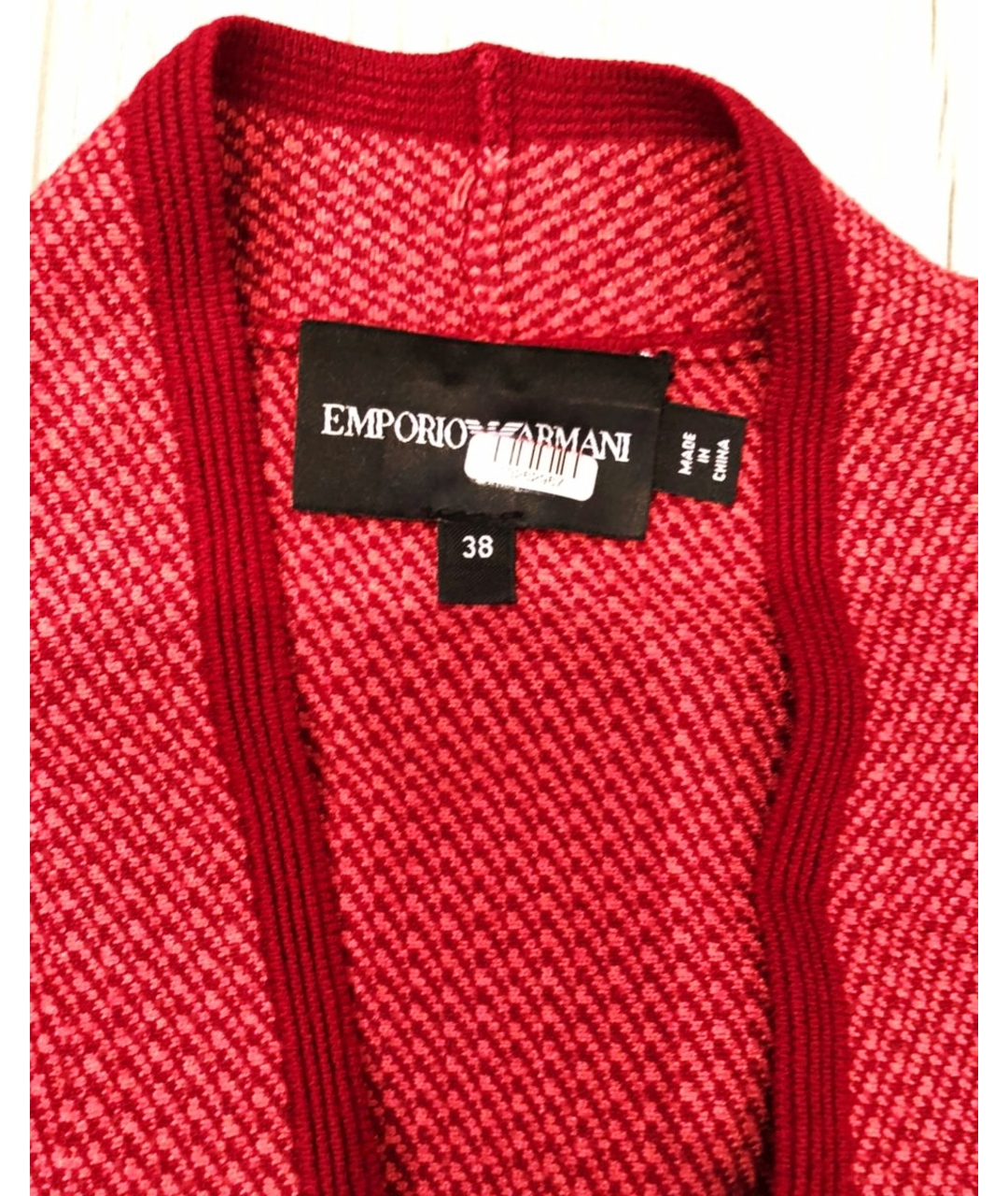 EMPORIO ARMANI Красное вискозное платье, фото 5