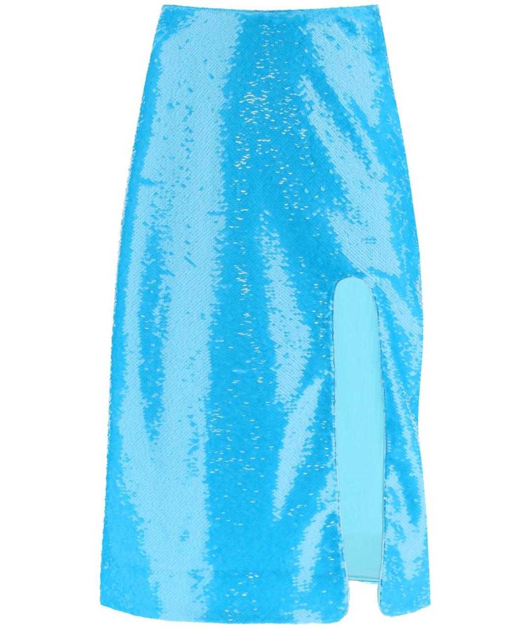 GANNI Голубая юбка миди, фото 2