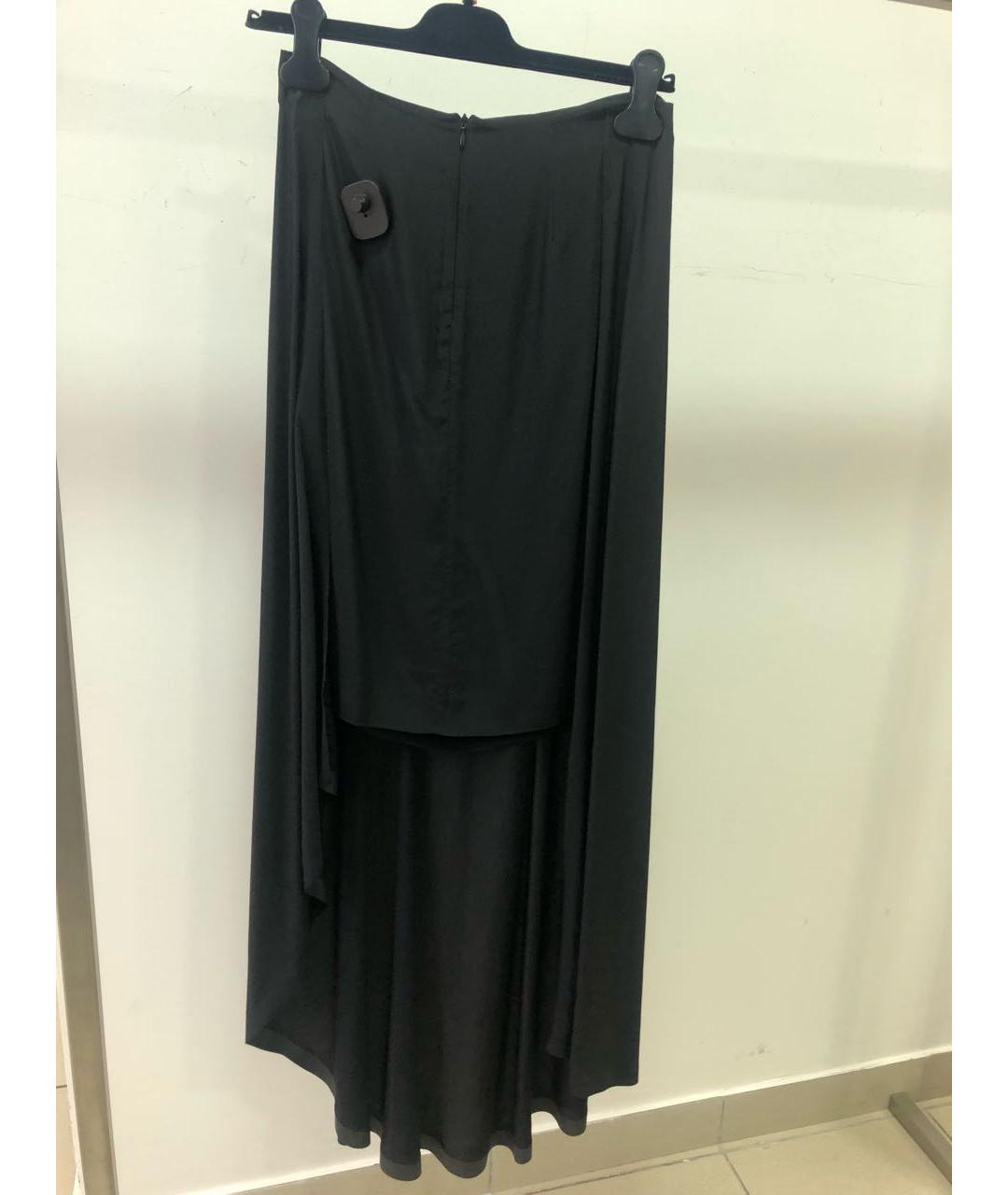 MAISON MARGIELA Черная вискозная юбка макси, фото 2