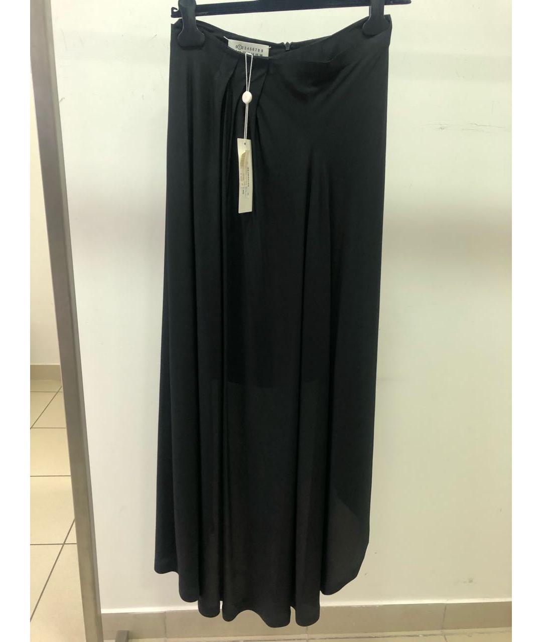 MAISON MARGIELA Черная вискозная юбка макси, фото 6