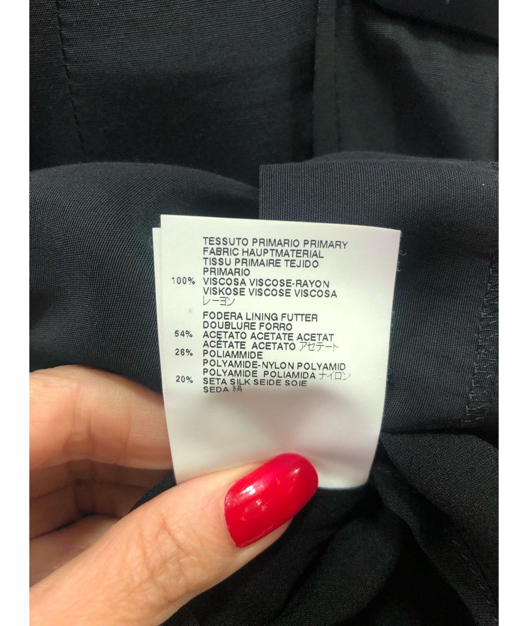 MAISON MARGIELA Черная вискозная юбка макси, фото 5