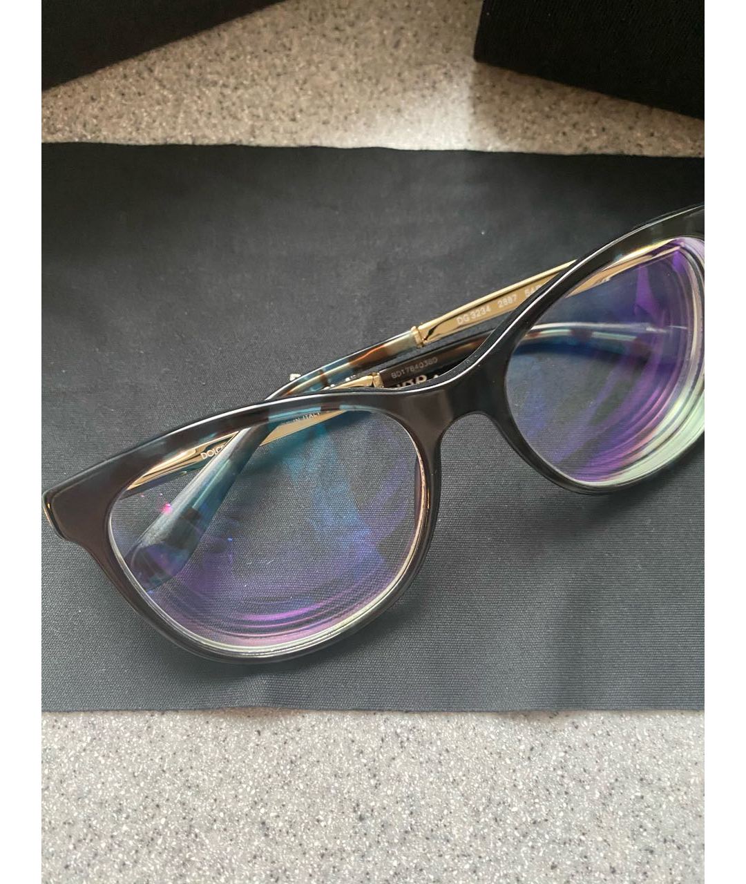 DOLCE&GABBANA Темно-синие металлические солнцезащитные очки, фото 8