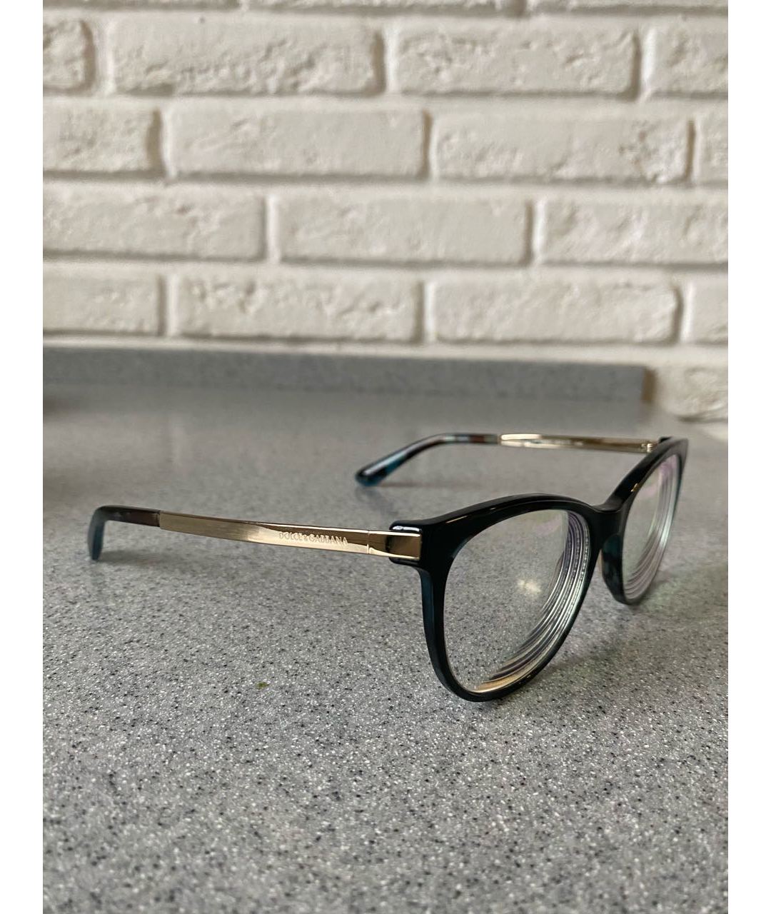 DOLCE&GABBANA Темно-синие металлические солнцезащитные очки, фото 2
