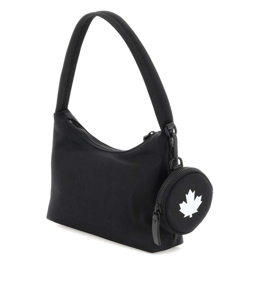 DSQUARED2 Черная бархатная сумка через плечо, фото 3