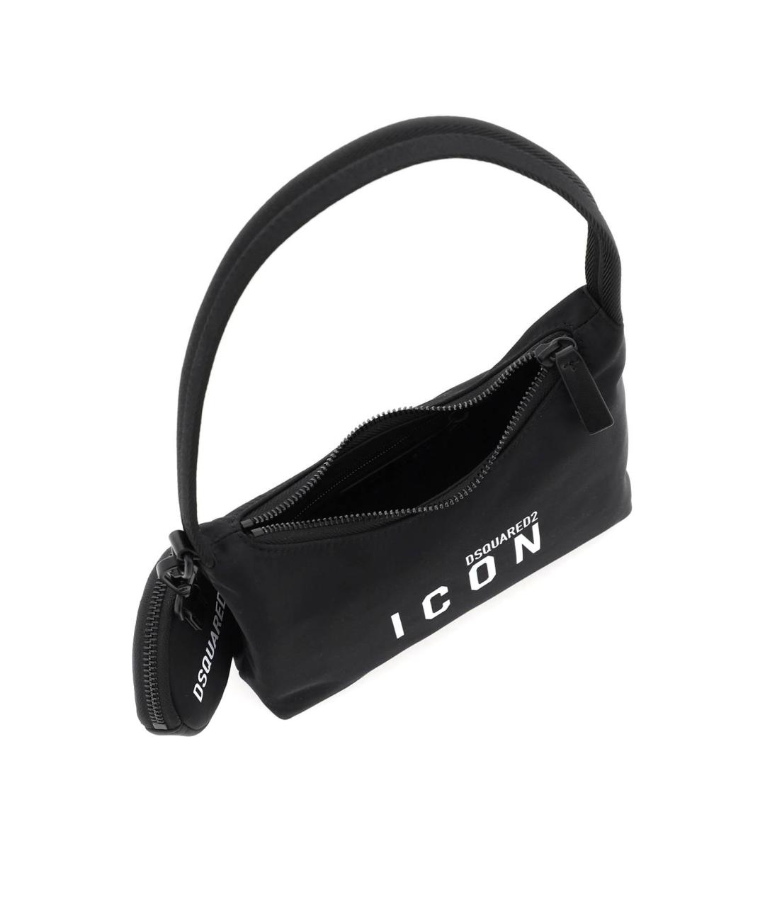 DSQUARED2 Черная бархатная сумка через плечо, фото 5
