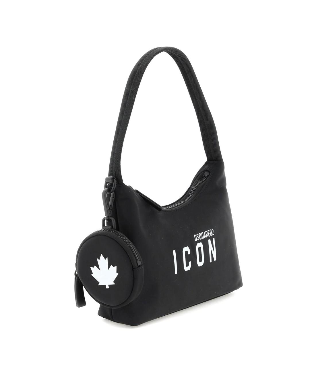 DSQUARED2 Черная бархатная сумка через плечо, фото 4