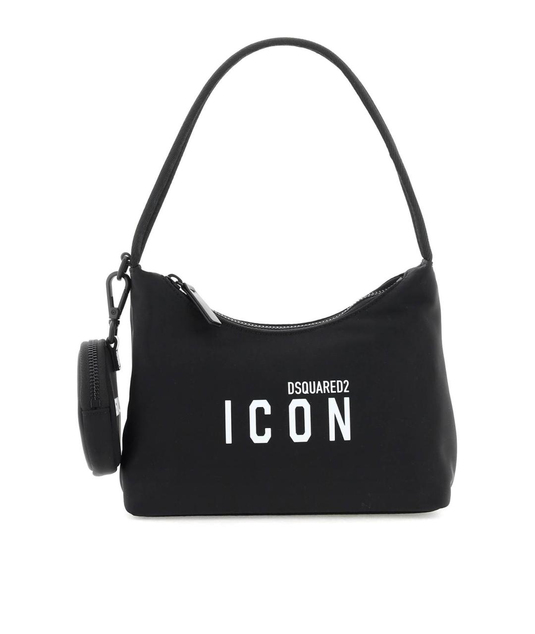 DSQUARED2 Черная бархатная сумка через плечо, фото 2