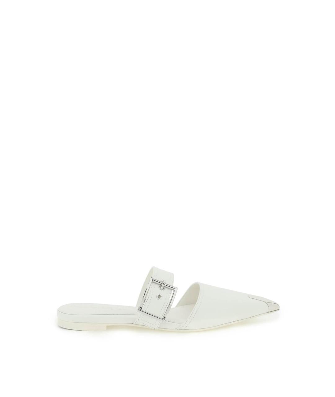 ALEXANDER MCQUEEN Белые кожаные балетки, фото 2