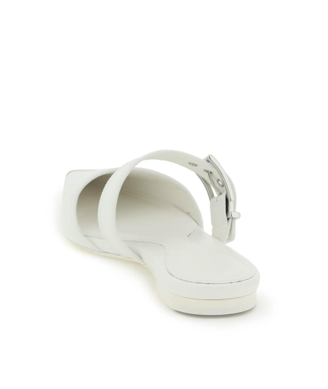 ALEXANDER MCQUEEN Белые кожаные балетки, фото 3
