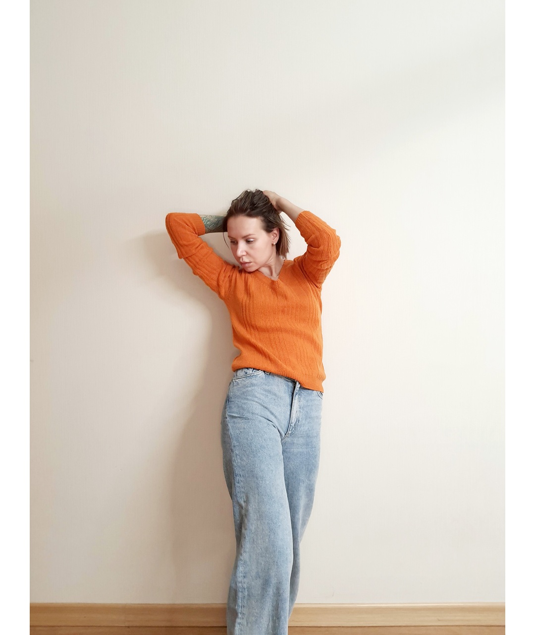 PRADA Оранжевый шерстяной джемпер / свитер, фото 5
