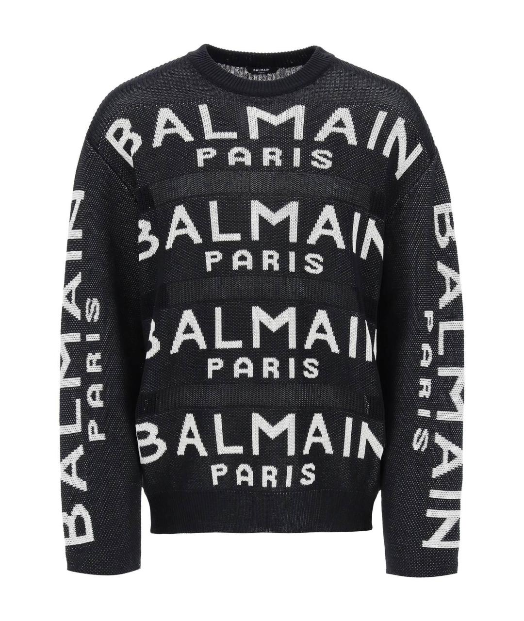 BALMAIN Черные хлопковые повседневные брюки, фото 1