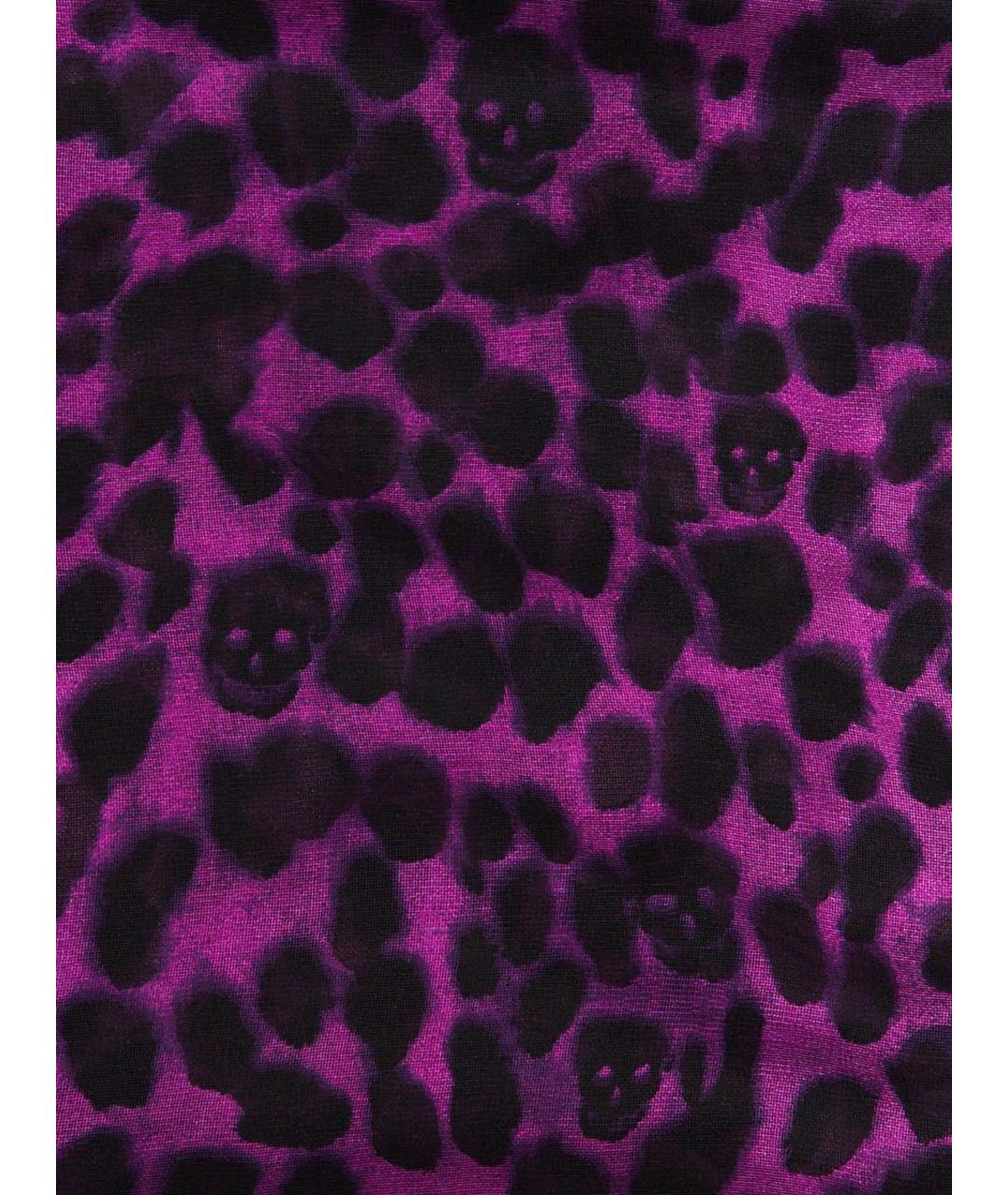 ALEXANDER MCQUEEN Фиолетовый кашемировый шарф, фото 2