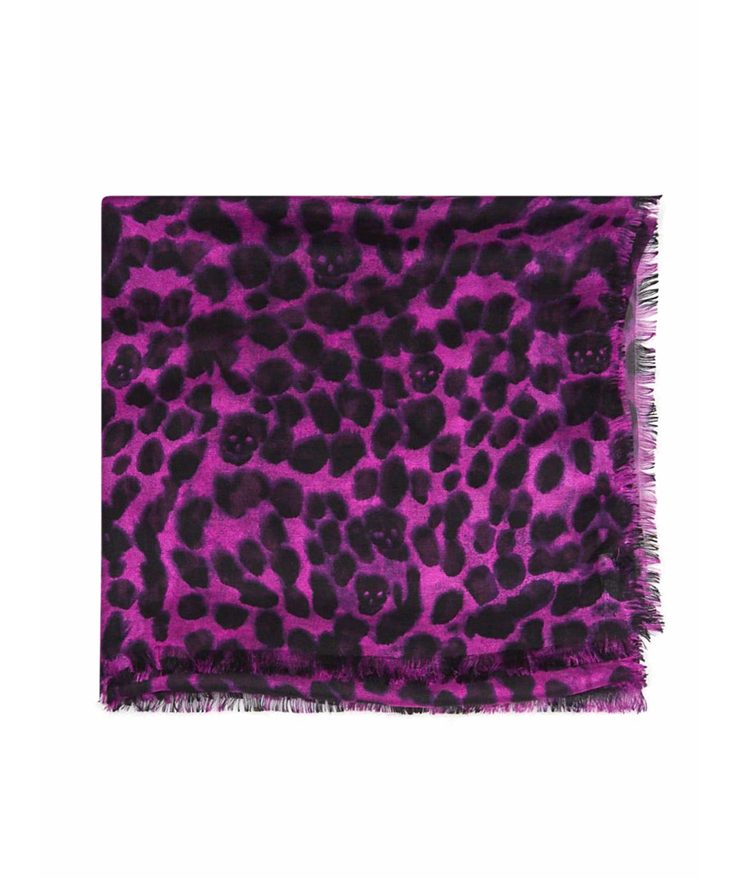 ALEXANDER MCQUEEN Фиолетовый кашемировый шарф, фото 1