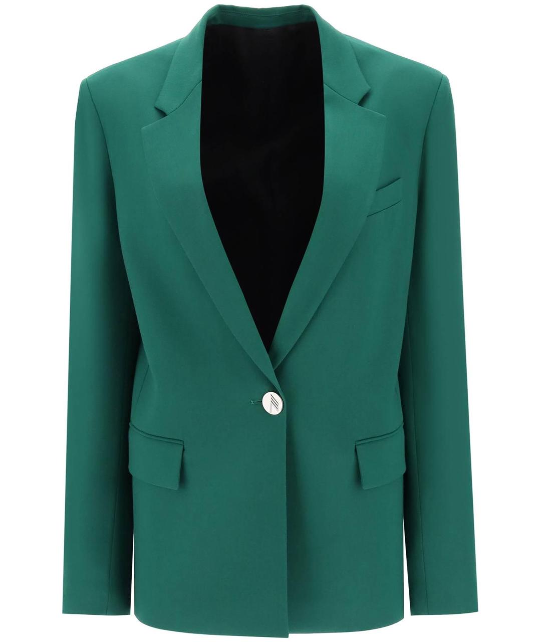 THE ATTICO Зеленый шерстяной жакет/пиджак, фото 1