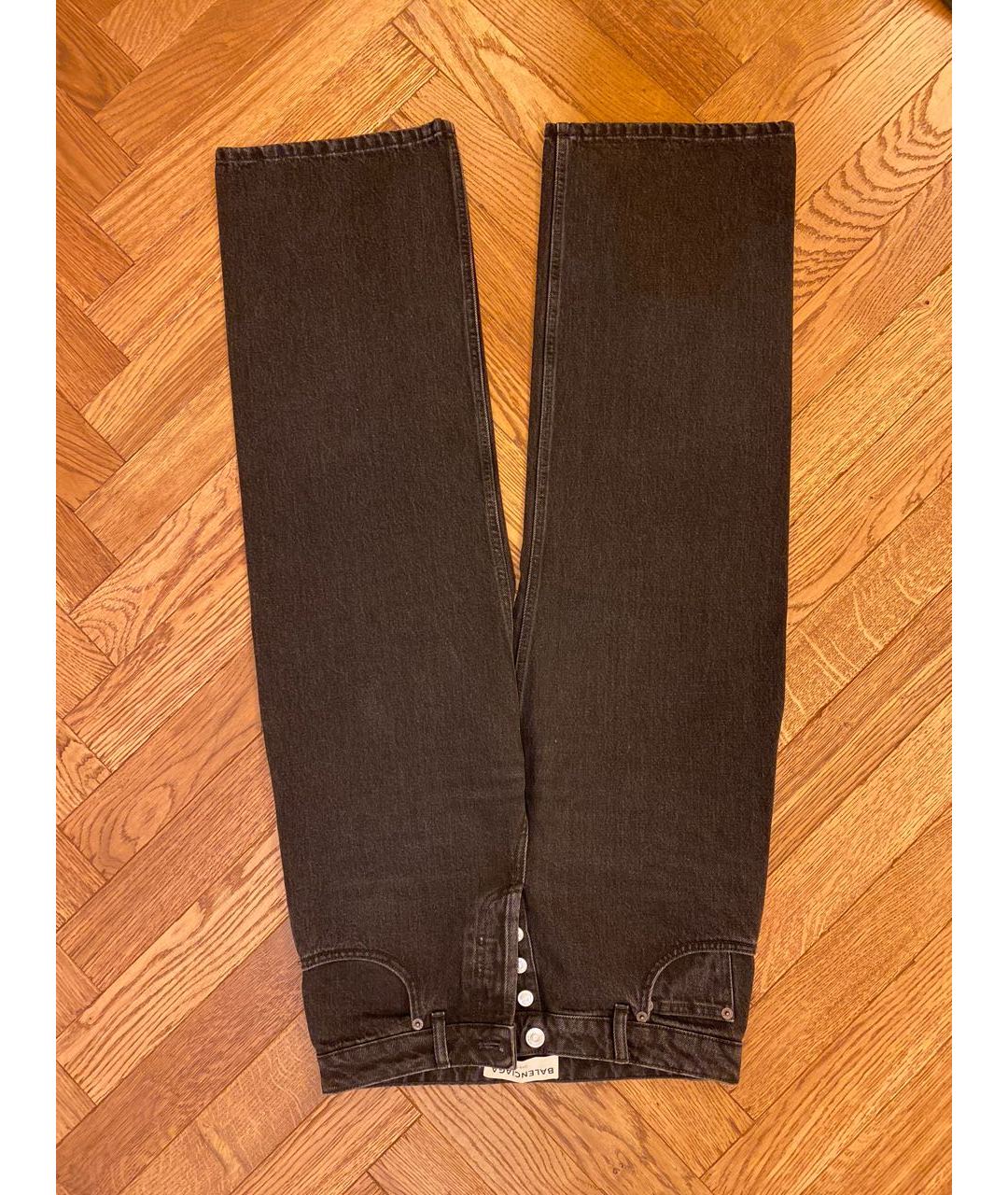 BALENCIAGA Черные хлопковые прямые джинсы, фото 9
