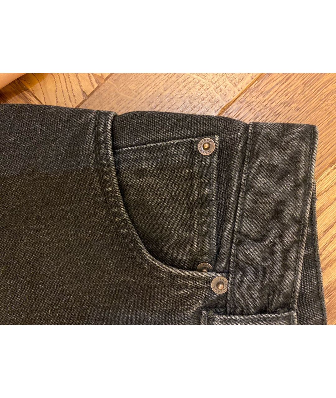 BALENCIAGA Черные хлопковые прямые джинсы, фото 5