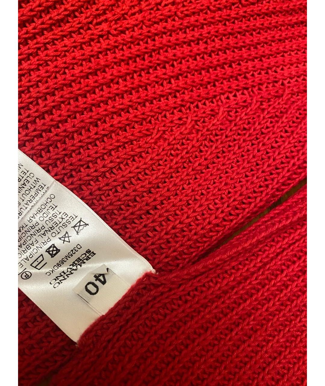ERMANNO SCERVINO Красный хлопковый джемпер / свитер, фото 4