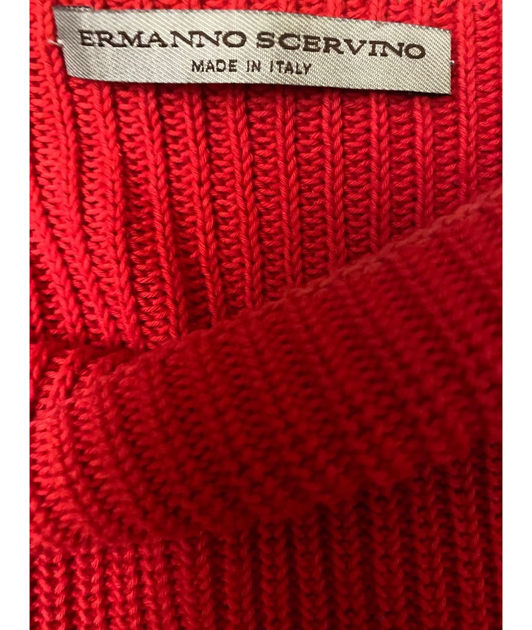 ERMANNO SCERVINO Красный хлопковый джемпер / свитер, фото 5