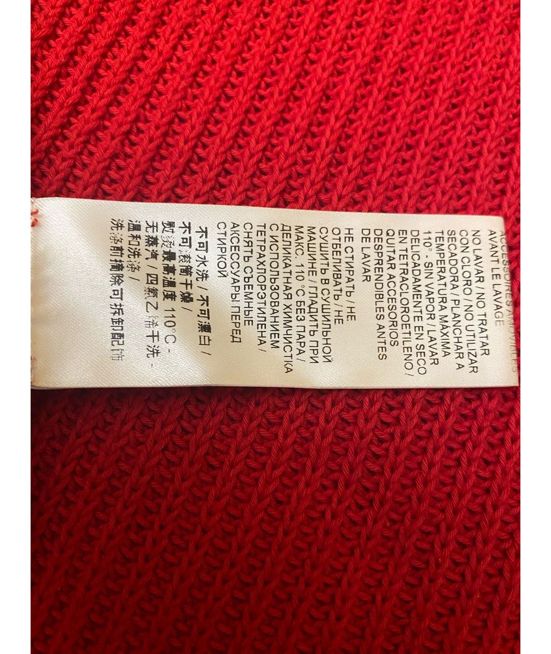ERMANNO SCERVINO Красный хлопковый джемпер / свитер, фото 3